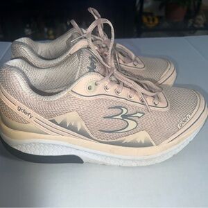 Pink Athletic Shoes with Breathable Mesh and Cushioned Sole